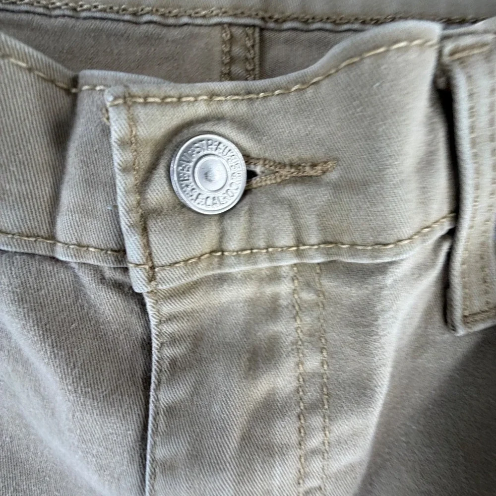 Levi 511 Slim Fit Pants Mens 32x32 Khaki Tan Cotton Stretch Twill Casual Chinos